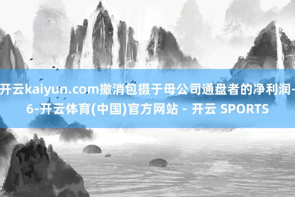 开云kaiyun.com撤消包摄于母公司通盘者的净利润-6-开云体育(中国)官方网站 - 开云 SPORTS