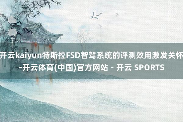 开云kaiyun特斯拉FSD智驾系统的评测效用激发关怀-开云体育(中国)官方网站 - 开云 SPORTS