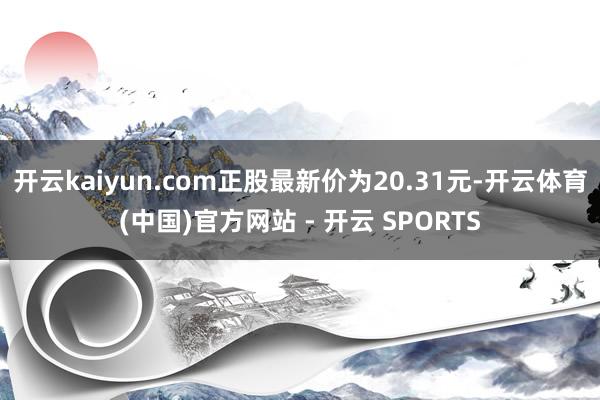 开云kaiyun.com正股最新价为20.31元-开云体育(中国)官方网站 - 开云 SPORTS